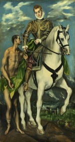 San Martín y el mendigo, pintado por El Greco en 1597