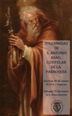 La Parroquia se prepara para celebrar la Solemnidad de San Antonio Abad, nuestro cotitular