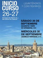 Inicio del Curso Pastoral 2026-2027 en la Parroquia San Martín Obispo y San Antonio Abad de Valencia